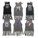 Wholesale lot of 638 officially licensed music ladies NEW Tassel Vests and Dresses - Only £2.97 each