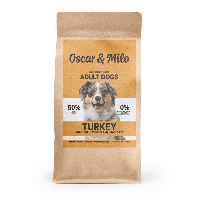 Oscar & Milo Grain Free Adult Dog Food Turkey with Sweet Potato and Cranberry