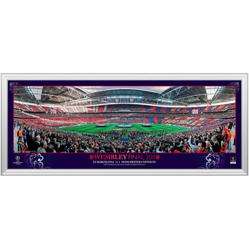 Champions League 2011 Final Line Up 30" Panoramic Frame