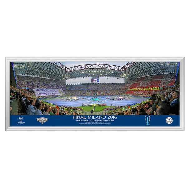 Champions League 2016 Final Line Up 30" Panoramic Frame