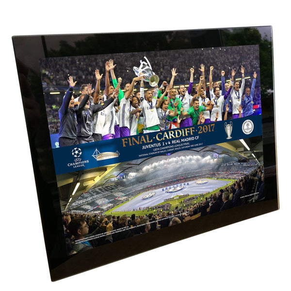 Champions League 2017 Final Celebration Montage 8x6 Tempered Glass