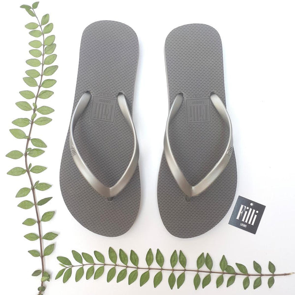 Filli London Naked Flip Flops - Silver