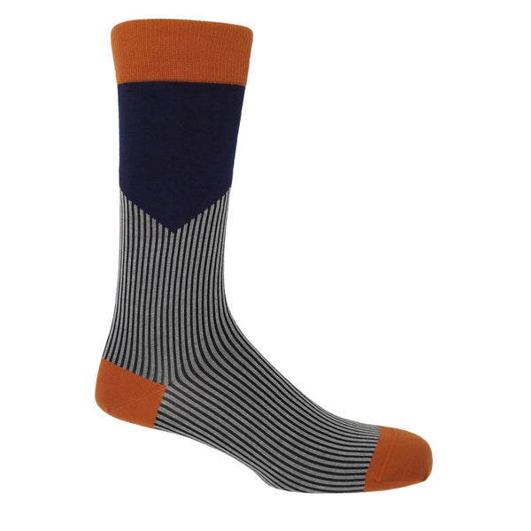 V-Stripe Men's Socks - Navy