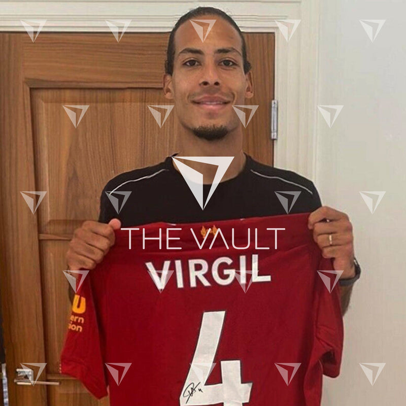 Virgil Van Dijk Signed Liverpool Shirt 2019-20 Home [Modern]