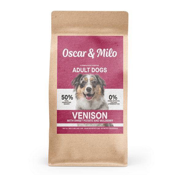 Oscar & Milo Grain Free Adult Dog Food Venison with Sweet Potato and Mulberry