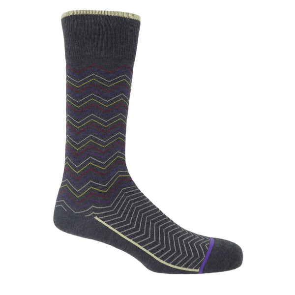 Zigzag Men's Socks - Pebble
