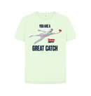 Pastel Green Barmy Army Great Catch Relaxed Fit Tee - Ladies
