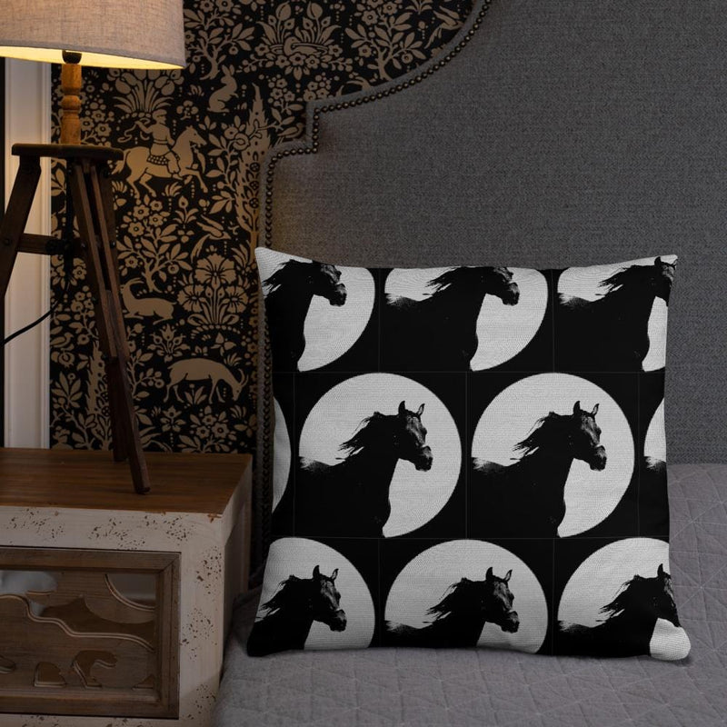 Exclusive Majestic Horse Design Throw Pillow 22x22