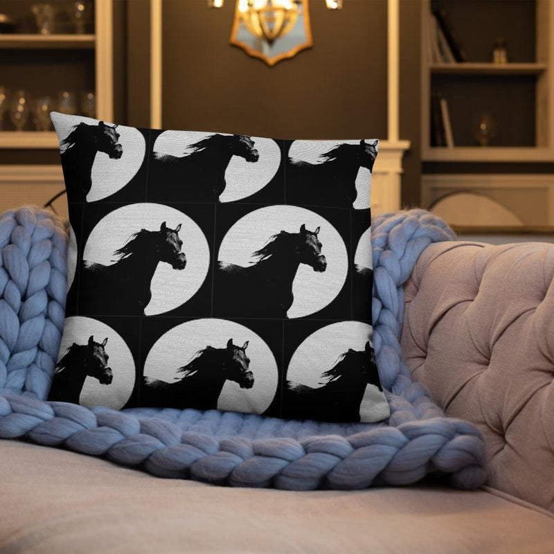 Exclusive Majestic Horse Design Throw Pillow 22x22