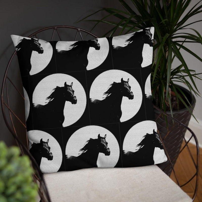 Exclusive Majestic Horse Design Throw Pillow 22x 22
