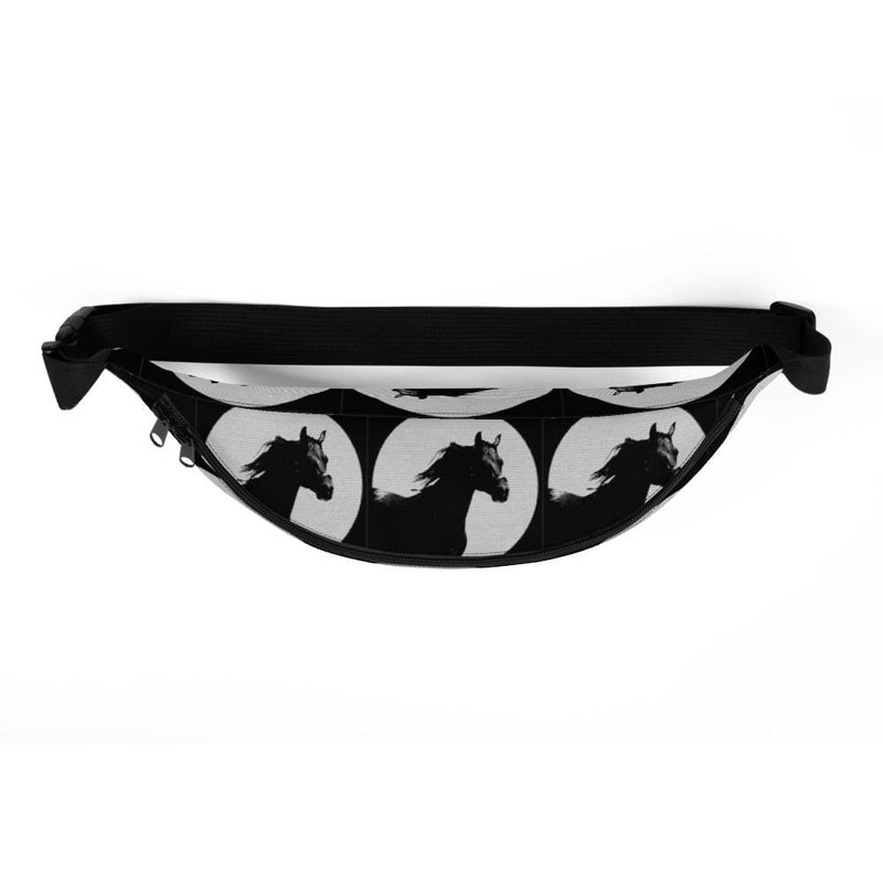 Majestic Horse Black &amp; White - Equestrian style fanny pack