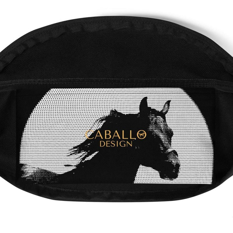Majestic Horse Black &amp; White - Equestrian style fanny pack