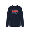 Navy Blue Barmy Army Large Print Kids Long Sleeve Tee
