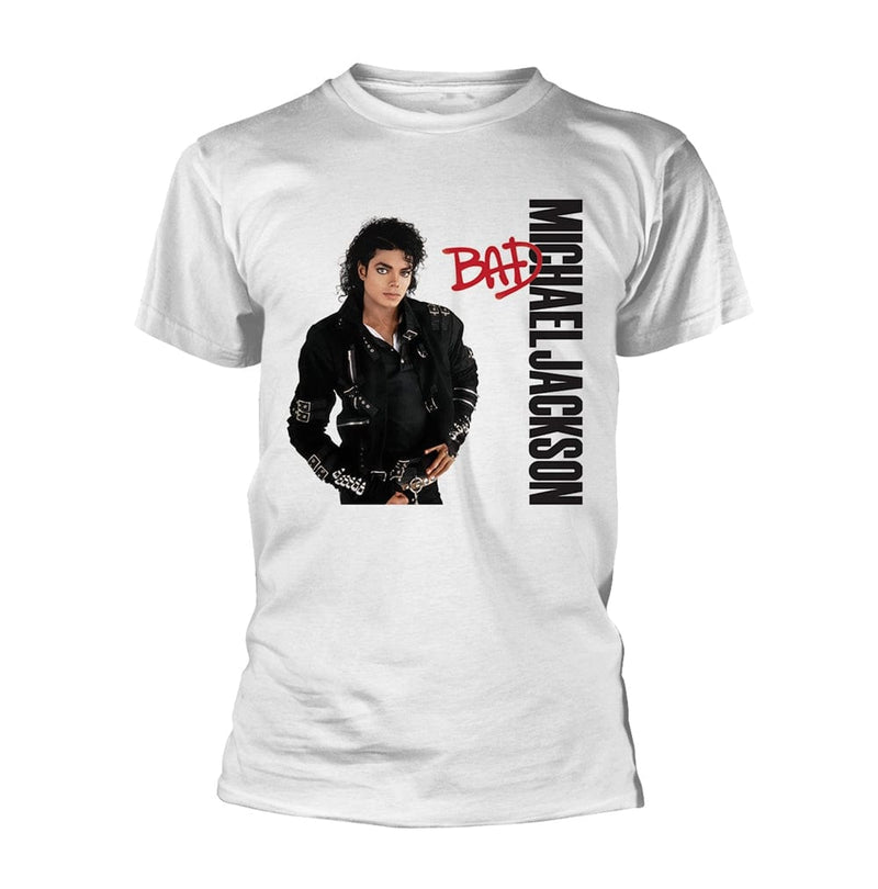 Michael Jackson Unisex T-shirt: Bad (White)