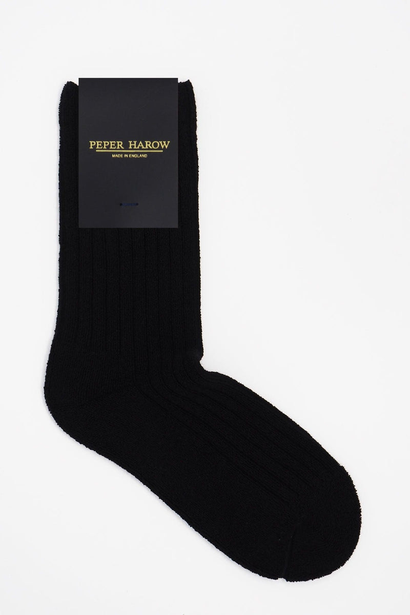 Ribbed Women's Bed Socks - Black