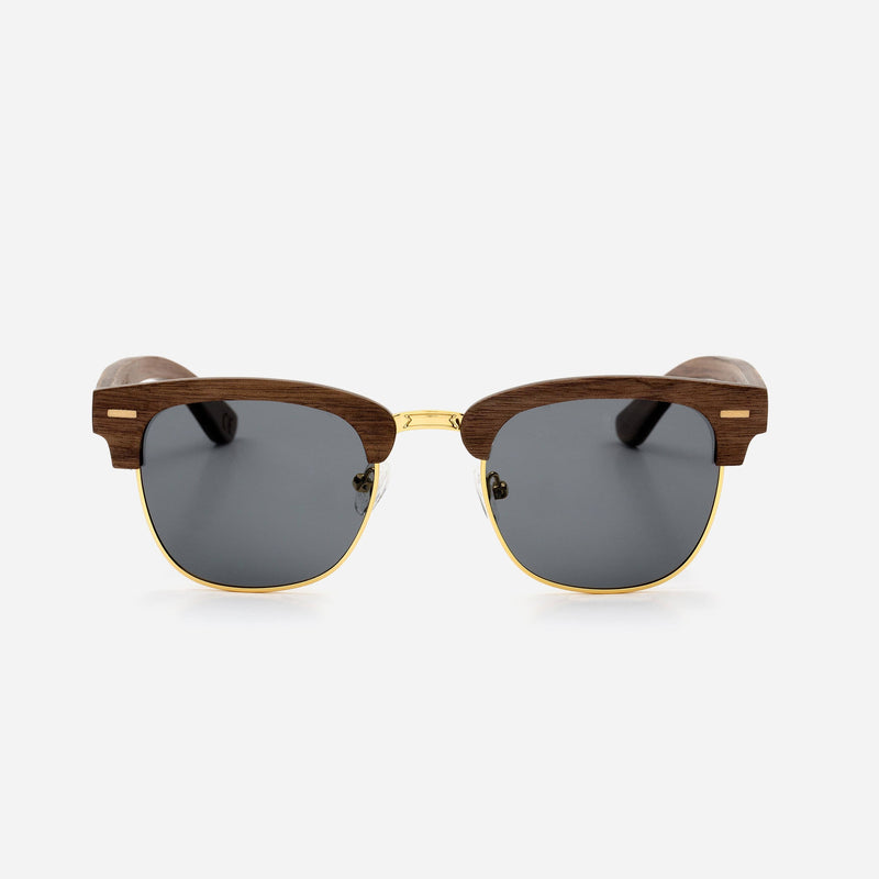 Cambium Biarritz Sunglasses - Wooden Frame Classic Black