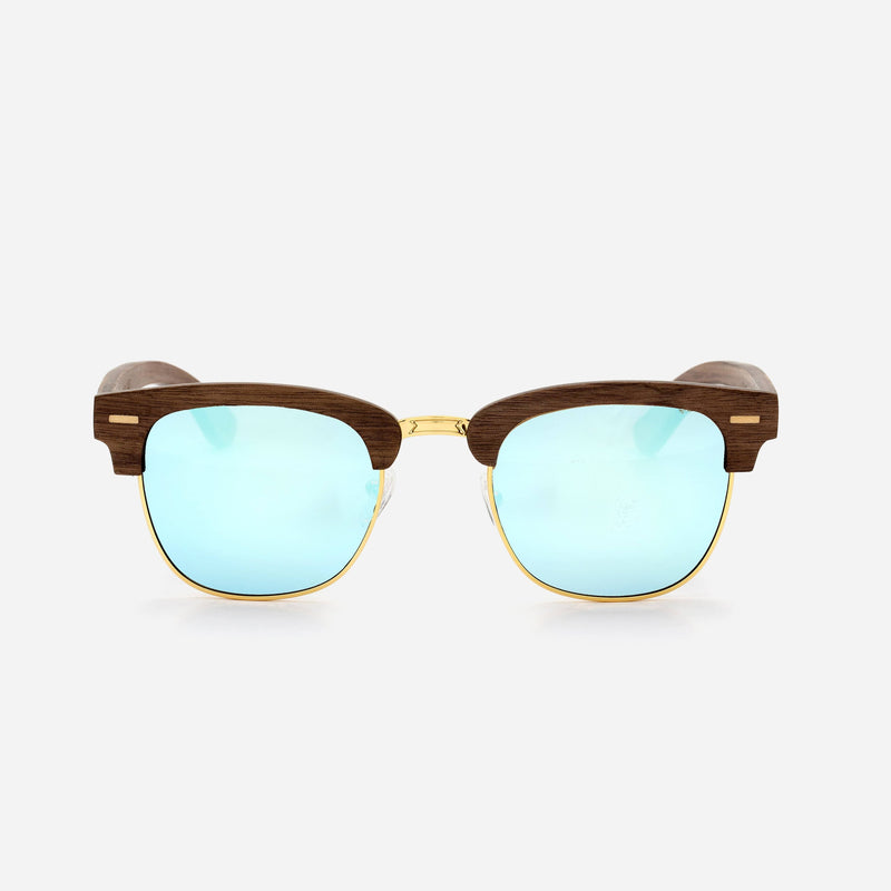 Cambium Biarritz Sunglasses - Wooden Frame Ice Blue
