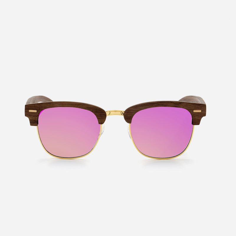 Cambium Biarritz Sunglasses - Wooden Frame Rosegold
