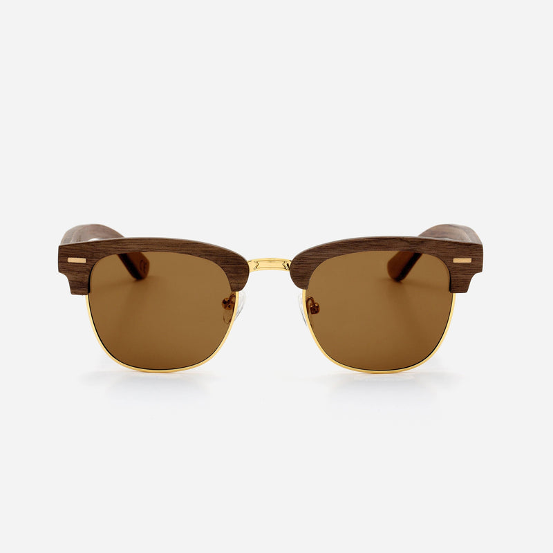 Cambium Biarritz Sunglasses - Wooden Frame Vintage Brown