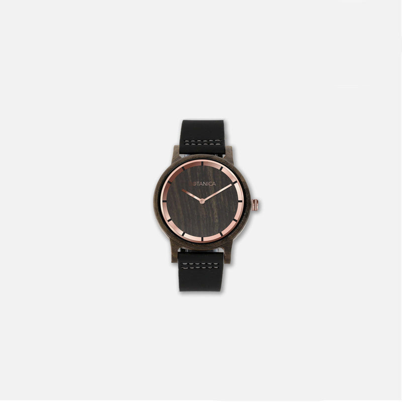 Botanica Holly Watch - 36mm Edition Real Soft Leather Black