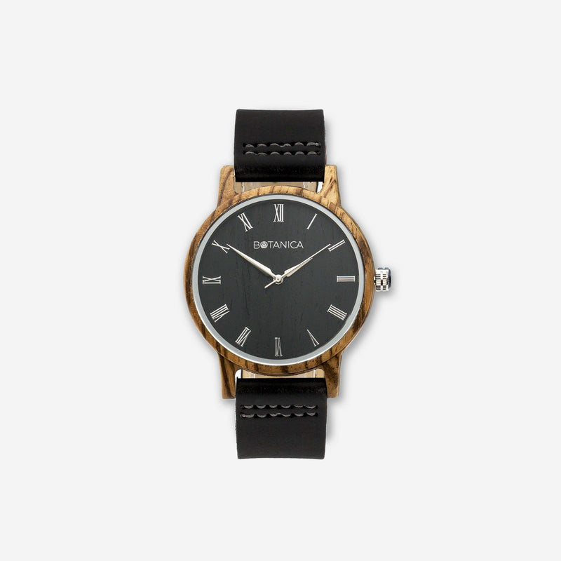 Botanica Ivy Watch - 42mm Edition Real Soft Leather Black