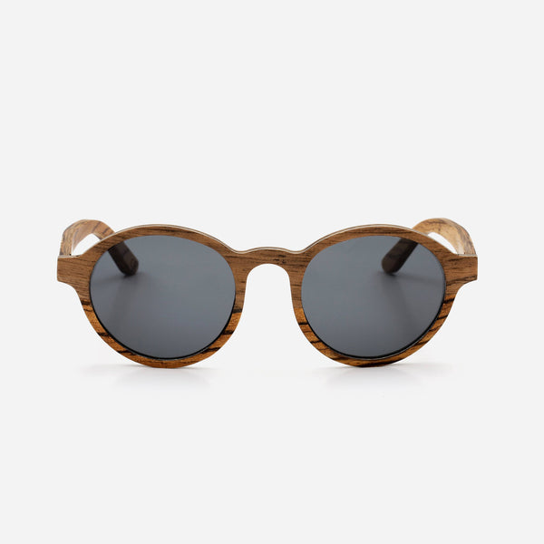Cambium Lagos Sunglasses - Wooden Frame Classic Black