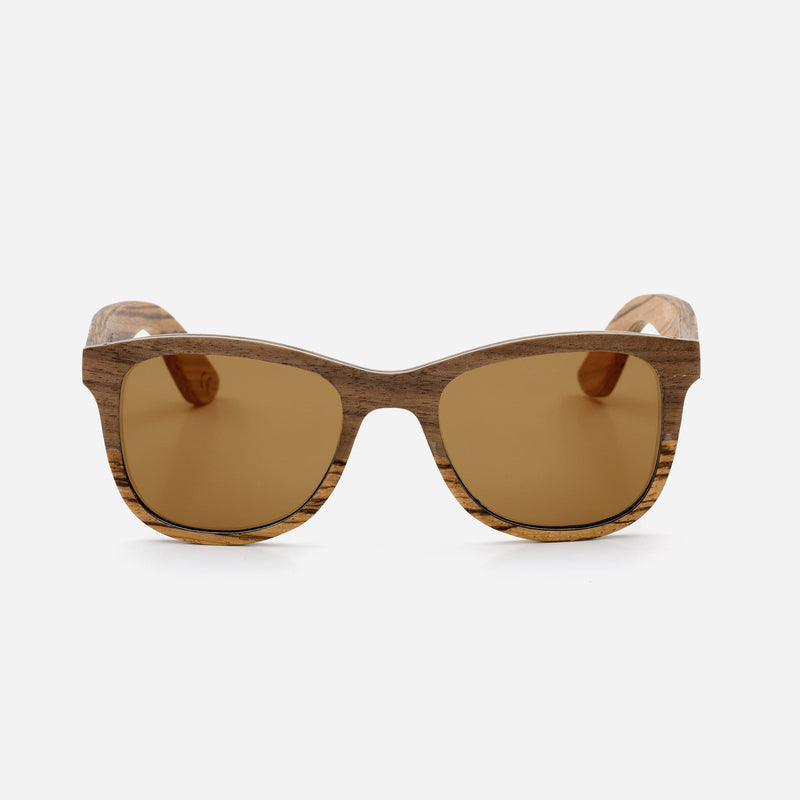 Cambium Maverick Sunglasses - Wooden Frame Vintage Brown
