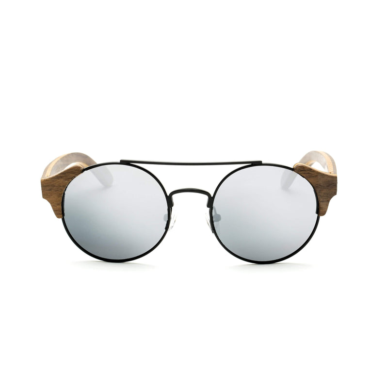 Cambium Nazaré Sunglasses - Wooden Frame Chrome