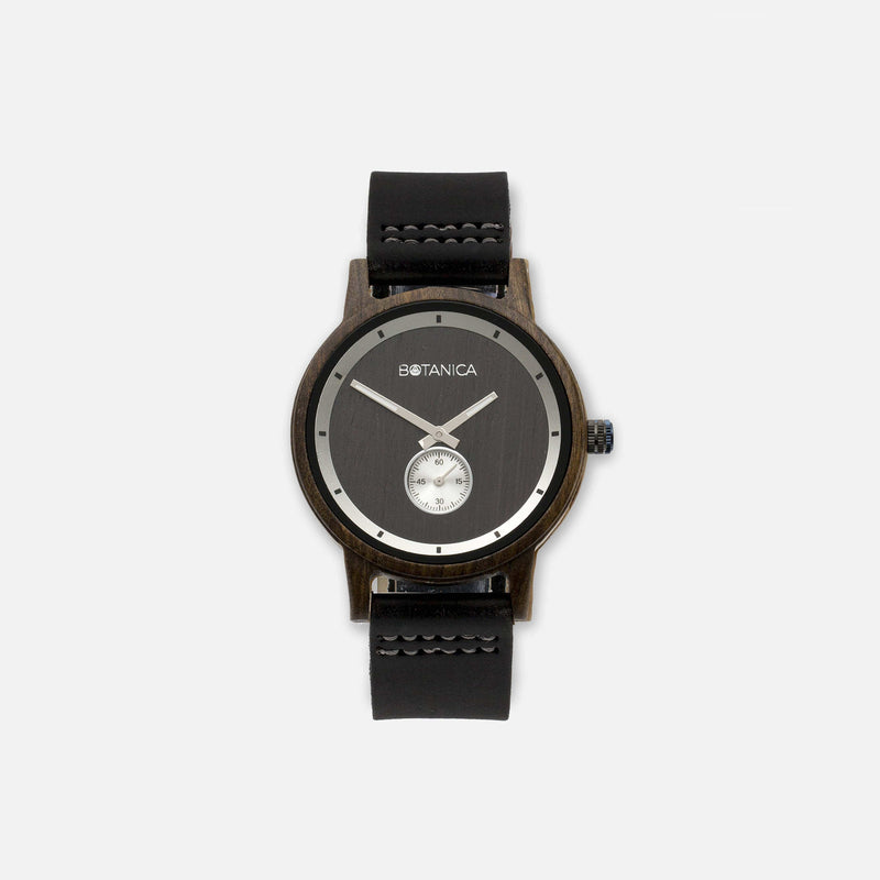 Botanica Olive Watch - 42mm Edition Real Soft Leather Black