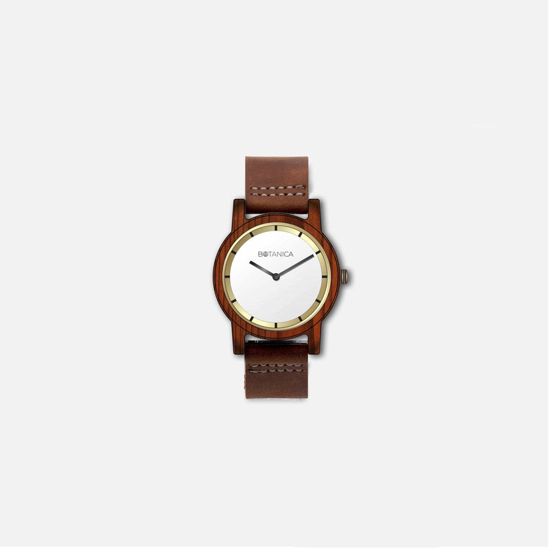 Botanica Orchid Watch - 36mm Edition Real Soft Leather Brown