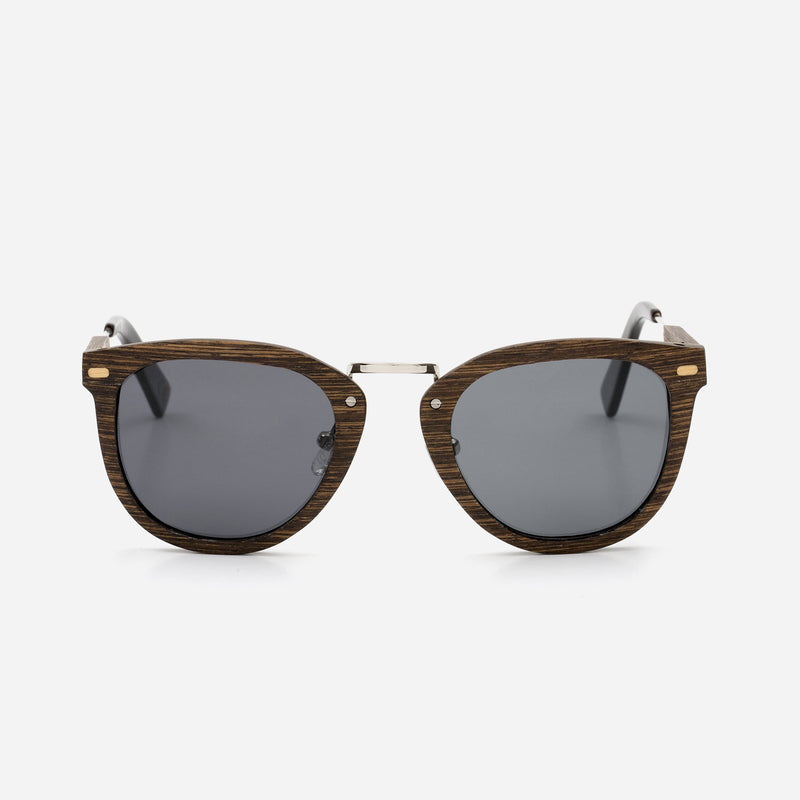 Cambium Tofino Sunglasses - Wooden Frame Classic Black