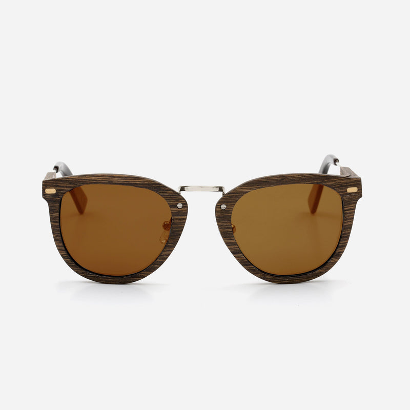 Cambium Tofino Sunglasses - Wooden Frame Vintage Brown