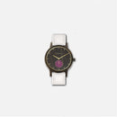 Botanica Violet Watch - 36mm Edition Real Soft White Leather