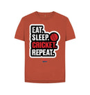 Rust Barmy Army  Eat Sleep Slogan Relaxed Fit Tee - Ladies