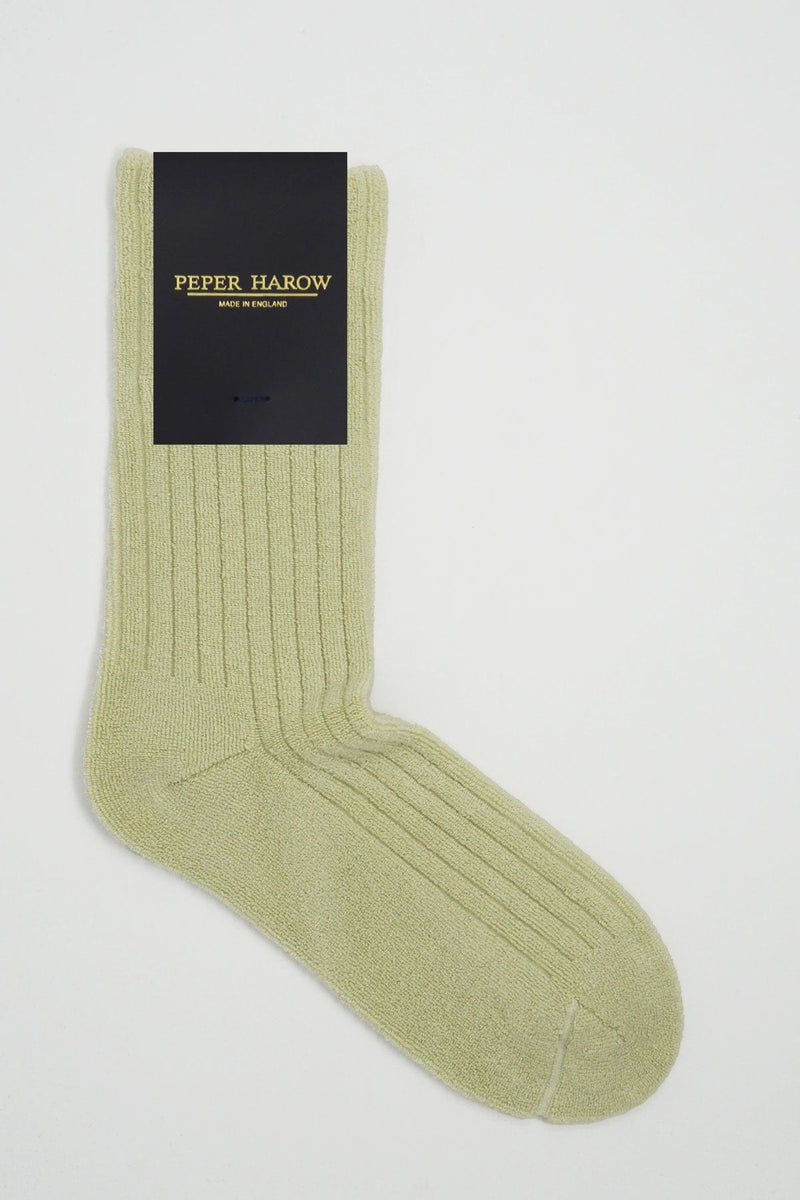 Ribbed Men's Bed Socks - Cream
