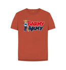 Rust Barmy Army Mascot Pose Tee - Ladies
