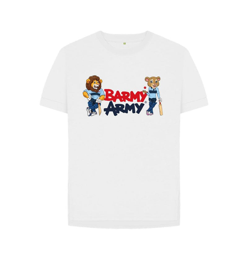 White Barmy Army Mascots Tee - Ladies