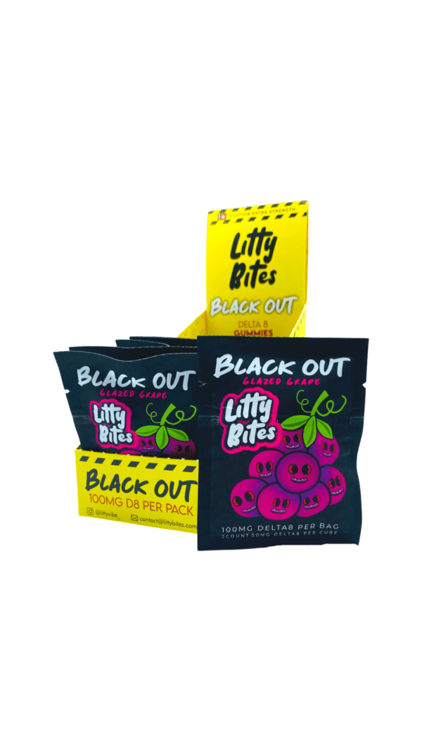 Blackout Box- Delta8 100mg Glazed Grape (15 pack) 1500mg