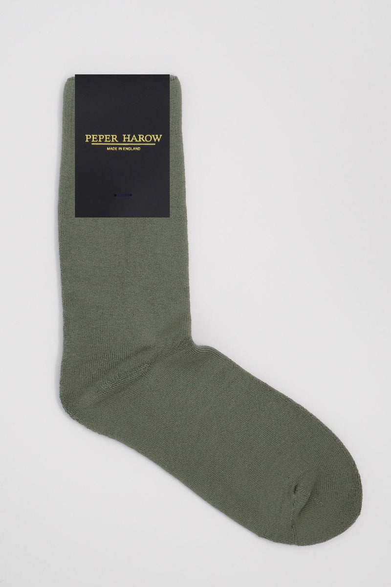 Peper Harow women's grey Plain luxury bed socks in packaging
