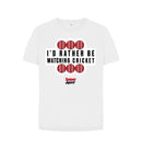 White Barmy Army Watching Cricket Relaxed Fit Tee - Ladies