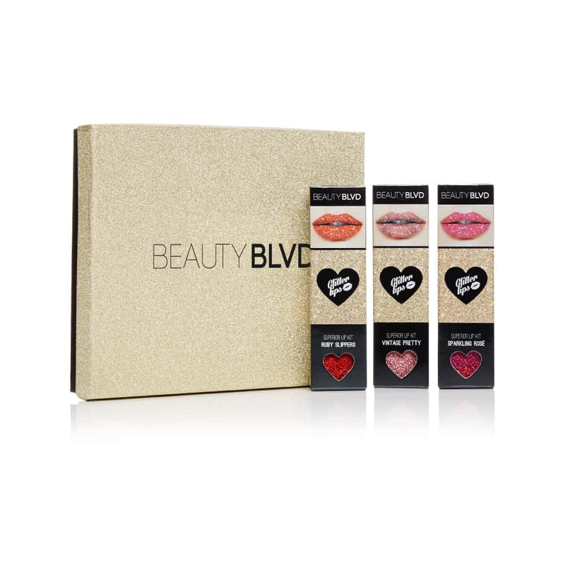 Glitter Lips Bundle - Ruby Slippers, Vintage Pretty, Sparkling Rose | Beauty BLVD