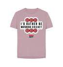 Mauve Barmy Army Watching Cricket Relaxed Fit Tee - Ladies