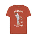 Rust Barmy Army Bouncer Bairstow Relaxed Fit Ladies Tee