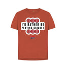 Rust Barmy Army Playing Cricket Relaxed Fit Tee - Ladies