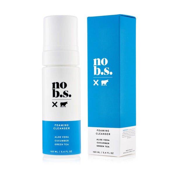 No BS Skincare Foaming Cleanser bottle and box front