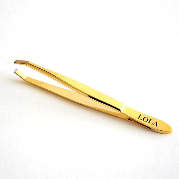 Lola Make Up by Perse Crab Point Gold Tweezer 