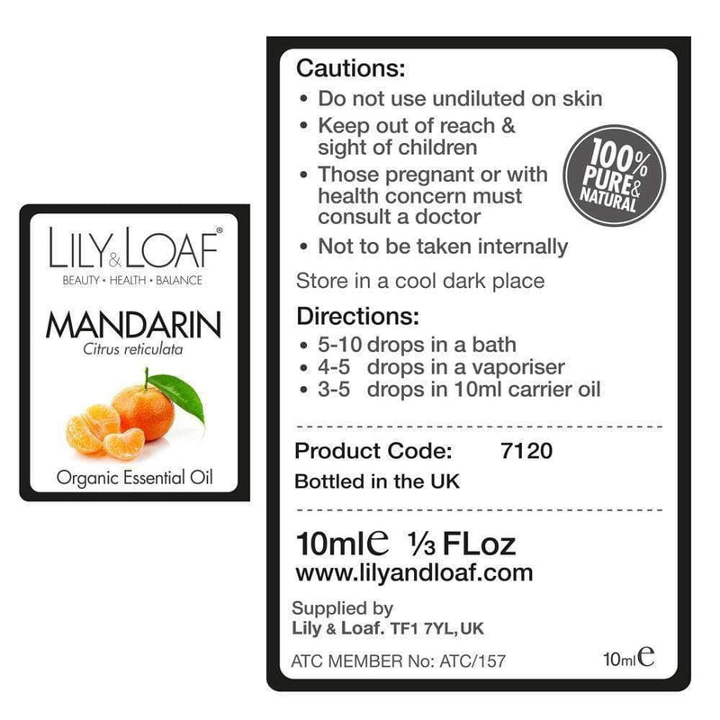 Lily & Loaf - Mandarin 10ml (Organic) - Essential Oil