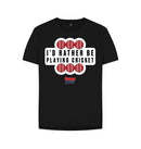 Black Barmy Army Playing Cricket Relaxed Fit Tee - Ladies