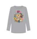 Athletic Grey Barmy Army India Tour Long Sleeve Tee - Ladies