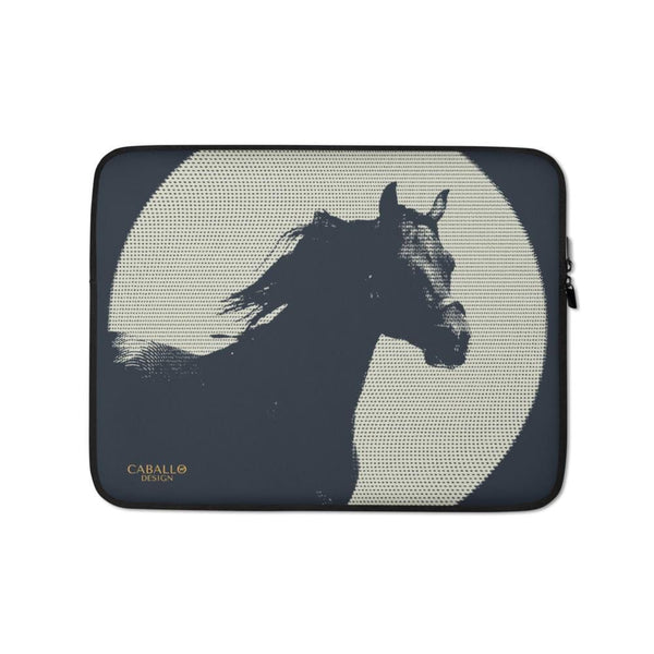 Majestic Horse Design - Horse Lovers Grey &amp; Black Laptop Sleeve